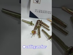 黄亜鉛塗装 天井アンカー ボルト 炭素鋼 グレード 4.8 6x40mm 6x60mm