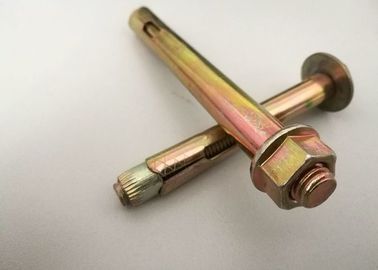 炭素鋼の物質的なフランジのナットの袖のアンカー良質の黄色亜鉛によってめっきされたM8-M24は締める物を使用しました