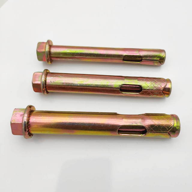 炭素鋼黄色亜鉛六角フランジ ナット タイプ スリーブ アンカー M10x97